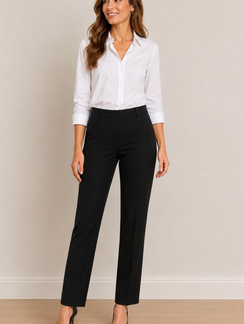 Eye CANDY Wrinkle Free Midrise Black Dark Academia Dress Pants